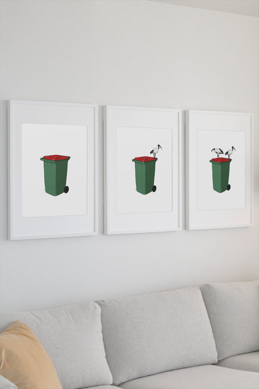 The Bin Chicken Series - Red (Set of 3)