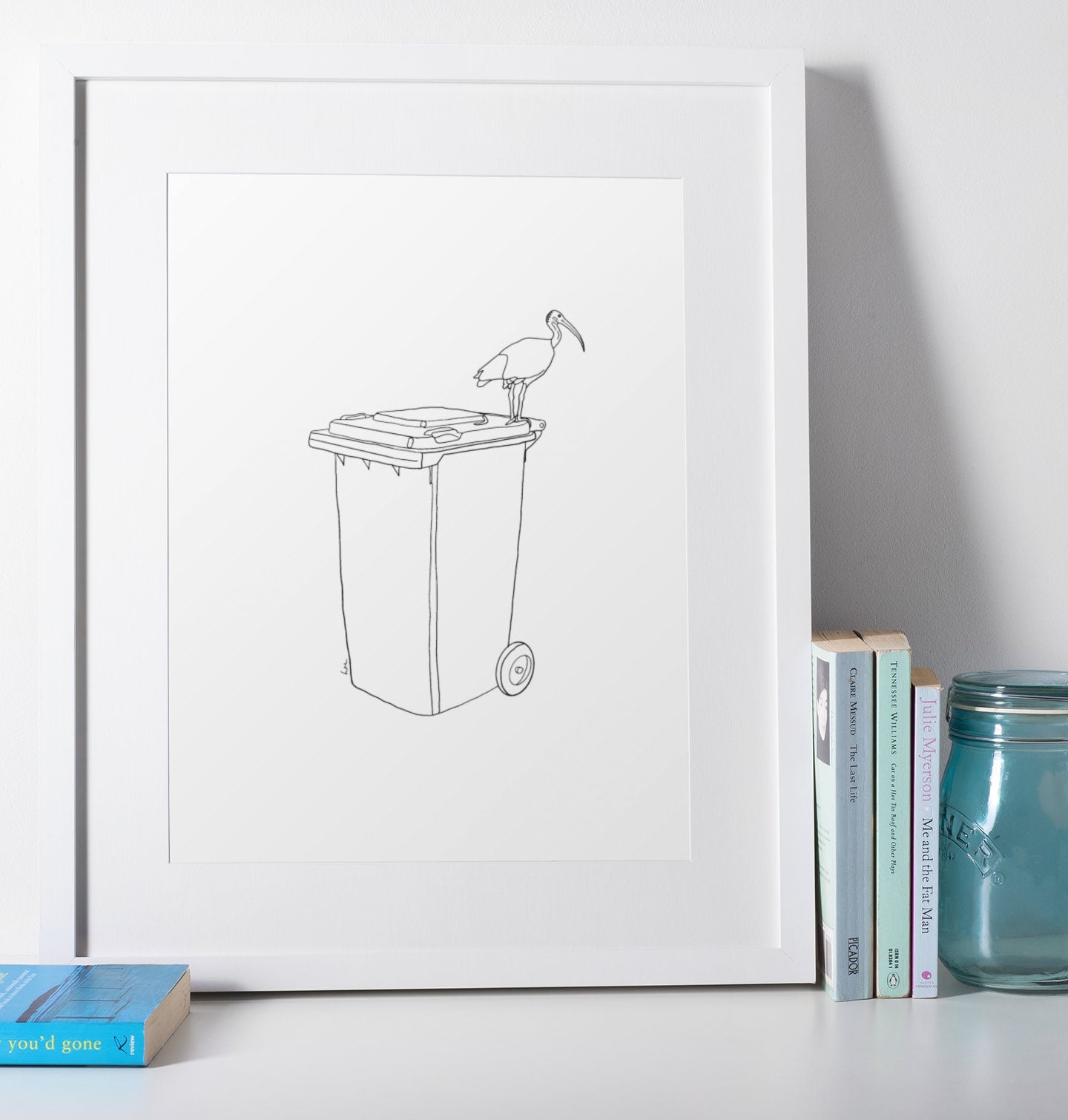 The Bin Chicken Series - One Bird, One Bin (Black & White)