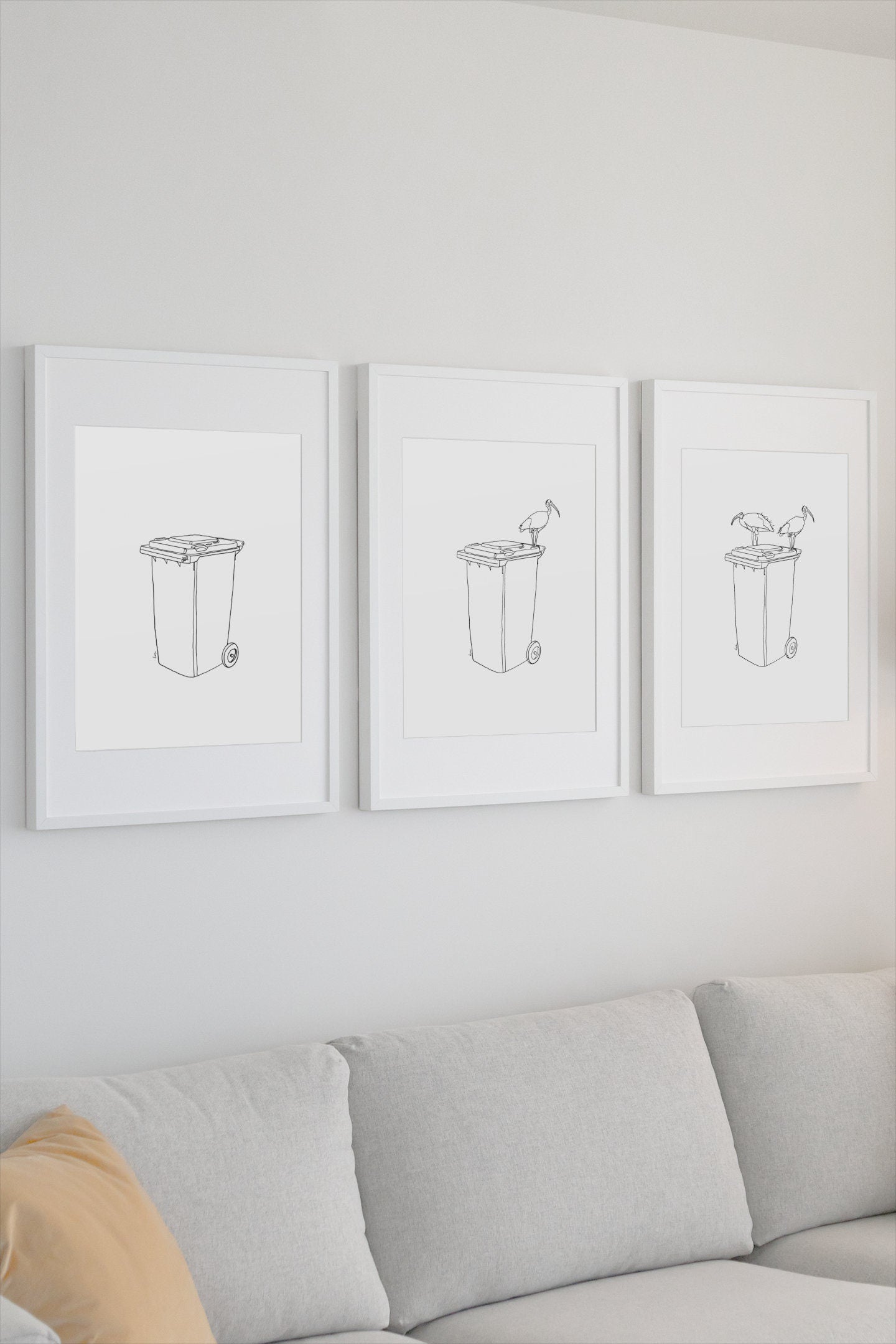 The Bin Chicken Series (Black & White) (Set of 3)