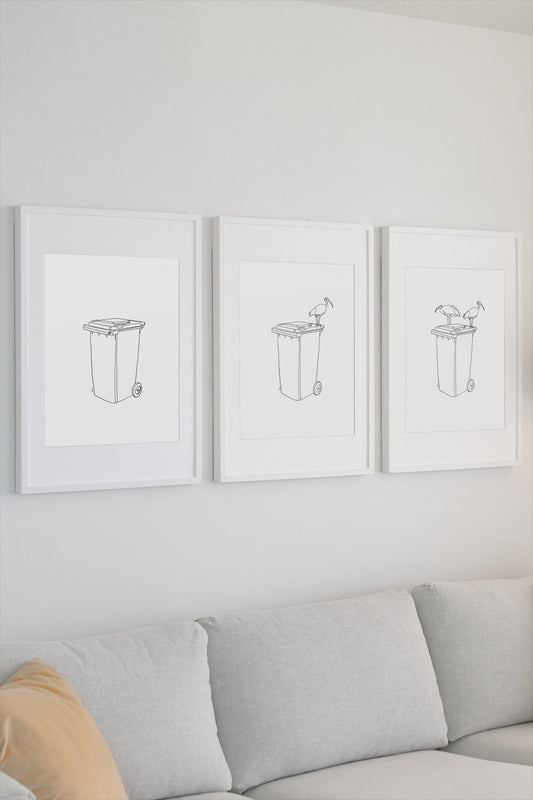 The Bin Chicken Series (Black & White) (Set of 3)