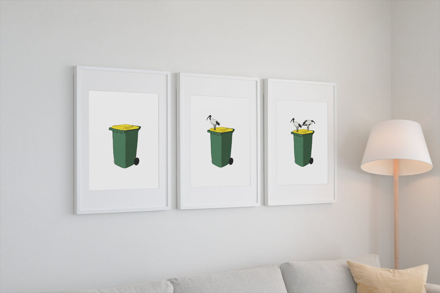 The Bin Chicken Series - Yellow (Set of 3)