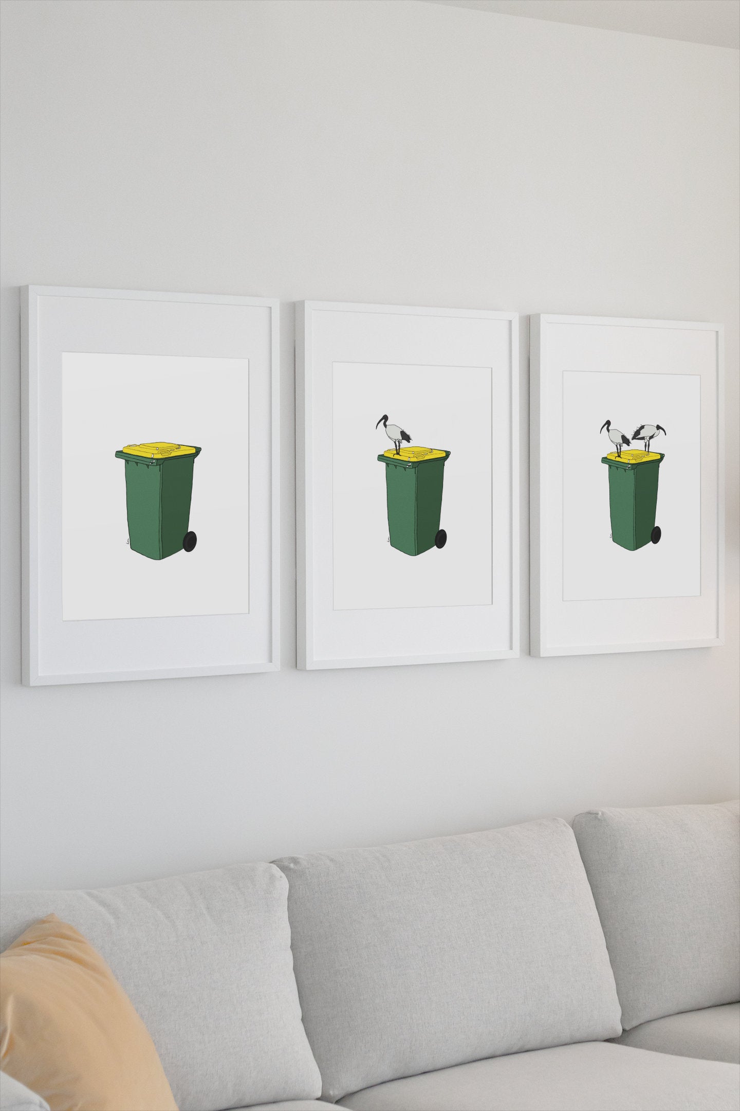 The Bin Chicken Series - Yellow (Set of 3)